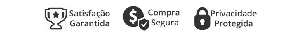 Satisfação garantida, compra segura e privacidade protegida